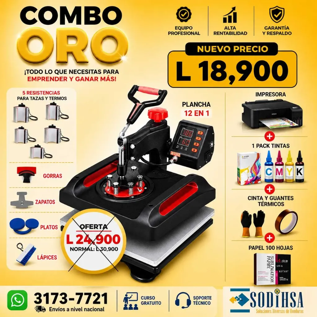 COMBO DE SUBLIMACIÓN (Oro)